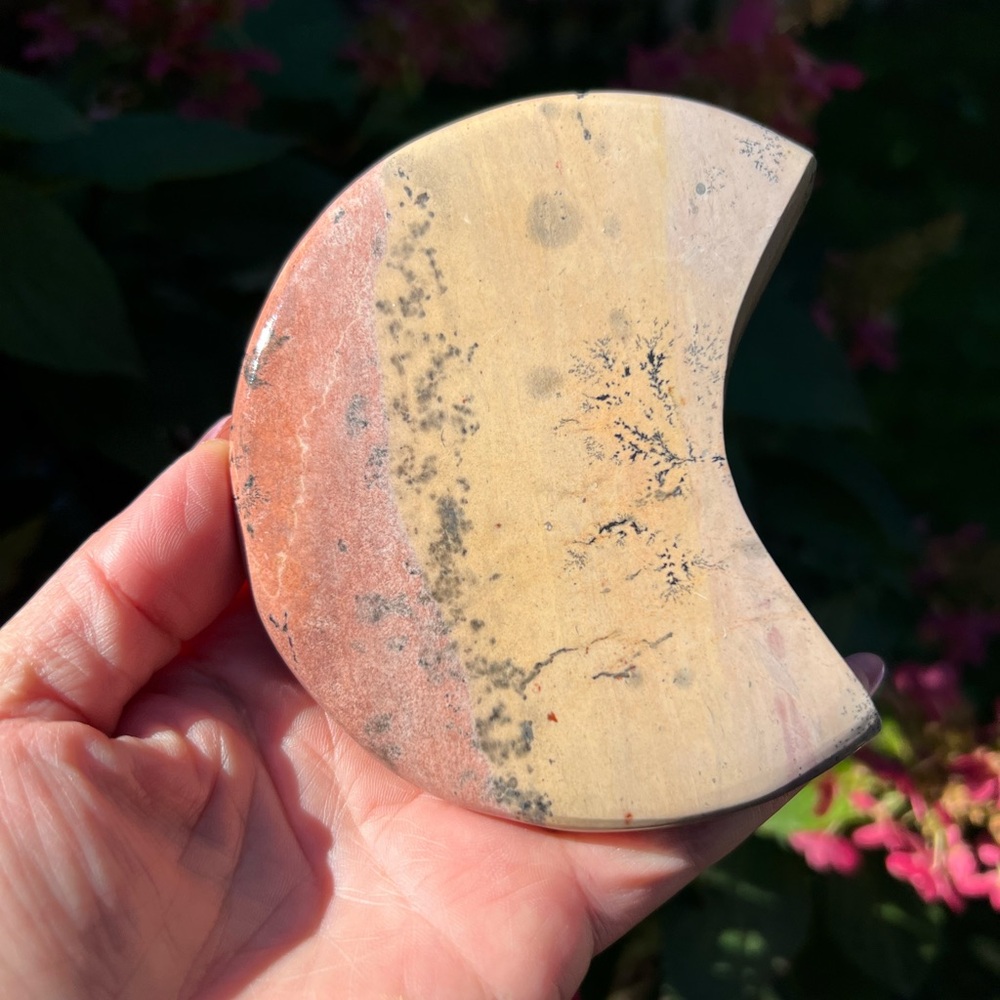 Picture jasper (1) moon with stand | crystal